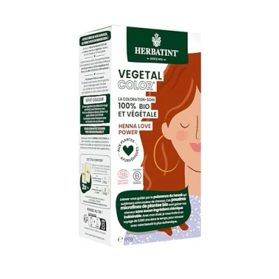 Image de Herbatint Vegetal Color Coloration végétale 100% naturelle et bio, HENNA LOVE POWER Henné Pur 100 grammes