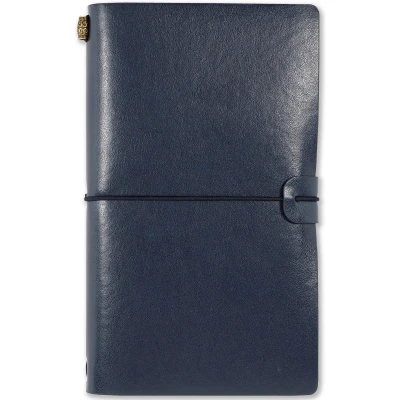 Afbeelding van Notitieboekje Voyager leer Peter Pauper Midnight Blue