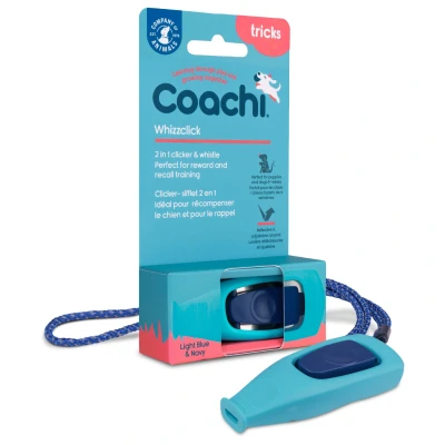 Afbeelding van Coachi Whizzclick Clicker Met Hondenfluit Hondenopvoeding Lichtblauw Navy