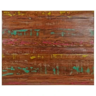 Afbeelding van Tafelblad rechthoekig 100x80x2,5 cm massief gerecycled hout