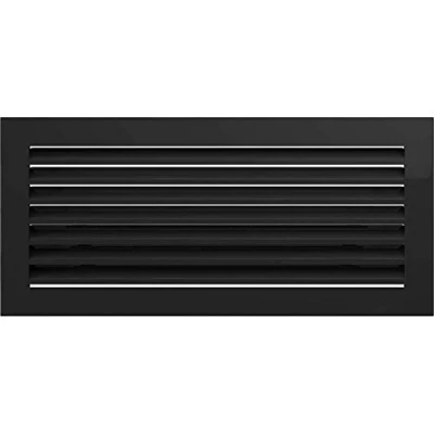 Afbeelding van KRATKI Ventilatierooster voor open haard, 17 cm x 37 cm, zwart