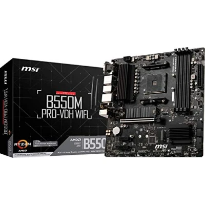 Afbeelding van MSI B550M PRO VDH WIFI Moederbord Socket AMD AM4 Vormfactor Micro ATX chipset AMD® B550