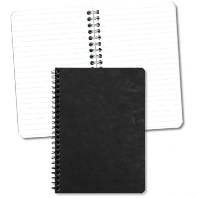 Afbeelding van Clairefontaine 785361C notitieblok, spiraalbinding, A5, 14,8 x 21 cm, 100 pagina&#039;s, gelinieerd, White papier, 90 g, glanzende ledernerf omslag, collectie Age Bag