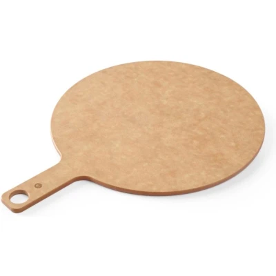 Afbeelding van Hendi Pizza plank met handvat geperste houtvezels Ø356 mm onderhoudsvrij vaatwasmachinebestendig