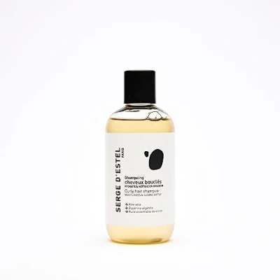 Afbeelding van SERGE D&#039;ESTEL PARIS Shampoo voor krullend haar, zonder sulfaat, 250 ml, controleert kroezen, geeft lichte glans en hydratatie aan krullen, 100% veganistisch, gemaakt in Frankrijk