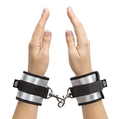Image de Fifty Shades of Grey Menottes velours argenté/noir Set 1 pièce