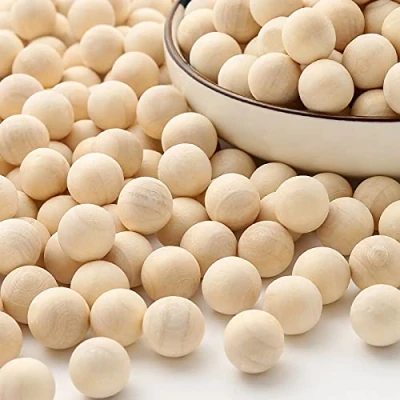 Afbeelding van DAHI 500 stuks 10 mm houten ballen, kralen, om te knutselen en accessoires (10 mm)