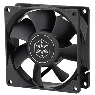Afbeelding van Silverstone FN80 Ventilatorhuis 120mm 27.8 cfm 2000 omw 22.9 dBA (min.) 3 pin zwart