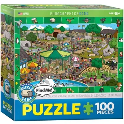 Image de EurographicsPuzzles Children A Day at the Zoo puzzle 100 pièces