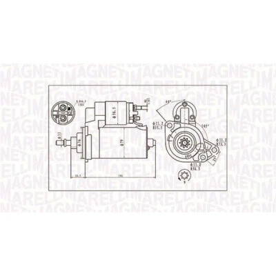 Afbeelding van Startmotor / Starter MAGNETI MARELLI 063720713010