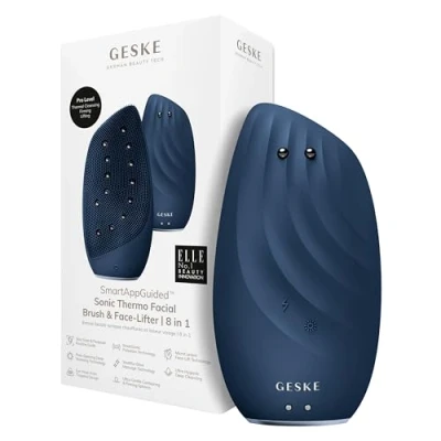 Afbeelding van GESKE SmartAppGuided™ Sonic Thermo Facial Brush &amp; Face Lifter 8 in 1 Huidreiniging anti rimpel Siliconen elektrische reinigingsborstel Gezichtsmassager Reiniging aging