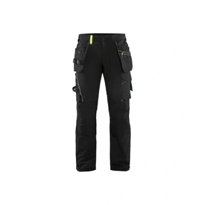 Afbeelding van Blaklader Werkbroek met 4 weg stretch 1522 1645 Zwart/High Vis Geel C154