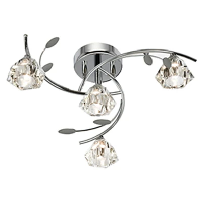 Afbeelding van Searchlight Sierra Plafondverlichting Ø 48 X 18 Cm Chroom