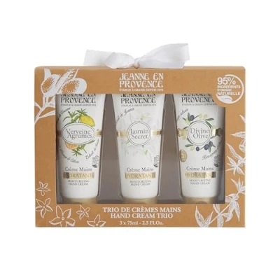 Afbeelding van Jeanne en Provence Set handcrèmes x 3 citroenkruid jasmijn Secret Divine Olive gemaakt in Frankrijk