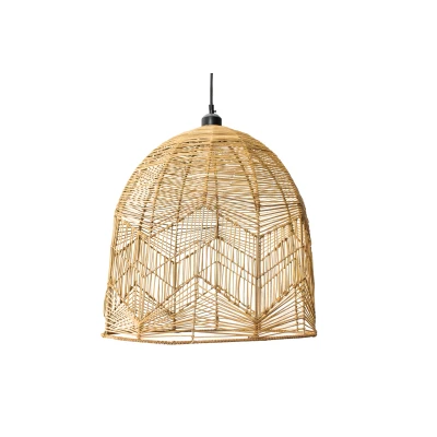 Afbeelding van Rotan / Rieten Hanglamp, Handgemaakt, Naturel, 45 cm
