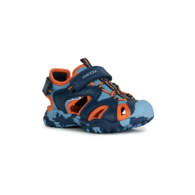 Afbeelding van Geox Borealis Outdoorsandalen voor kinderen, Maat: 33, Light blue orange Kunststof/ textiel