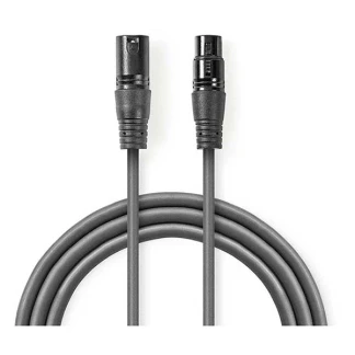 Afbeelding van DMX kabel (m/v) Nedis 15 meter (Digitaal, 110 Ohm, 3 pin)