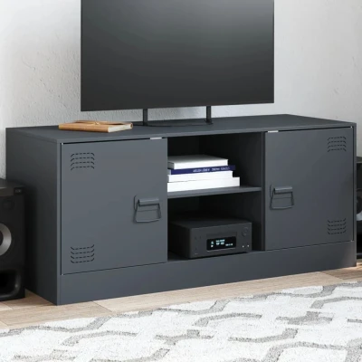 Afbeelding van Tv meubel 99x39x44 cm staal antracietkleurig