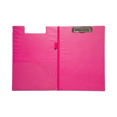 Afbeelding van Klembordmap MAUL A4 staand met penlus PVC neon roze