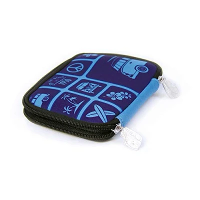Afbeelding van Brisa VW Collection Portemonnee met ritssluiting, multi, surf/blauw, 16 cm, Surf/Blauw