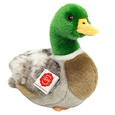 Afbeelding van Teddy Hermann 93131 Knuffel wilde eend met gerecyclede vulling, 24 cm