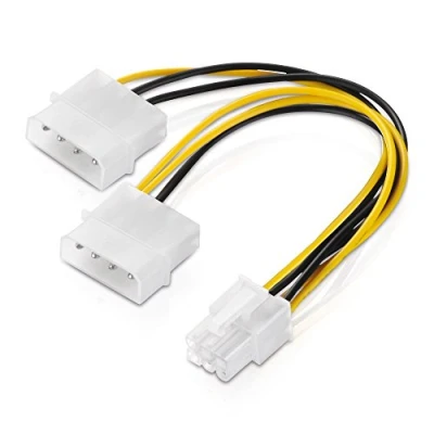 Afbeelding van 6 polige voedingskabeladapter voor PCI E Express PEG 1x PC Stromkabel grafische kaart