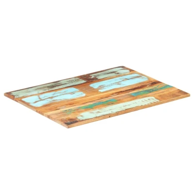 Afbeelding van Tafelblad rechthoekig 15 16 mm 60x80 cm massief gerecycled hout