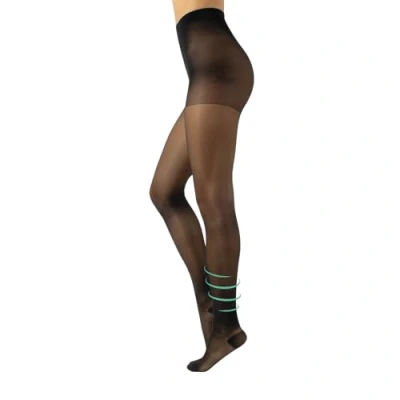 Afbeelding van CALZITALY Set 1/2 paar compressiepanty met sterke compressie, 10 mm/Hg, S, M, L, XL, XXL, 3XL, 4XL, 70 DEN, Made in Italy, zwart.