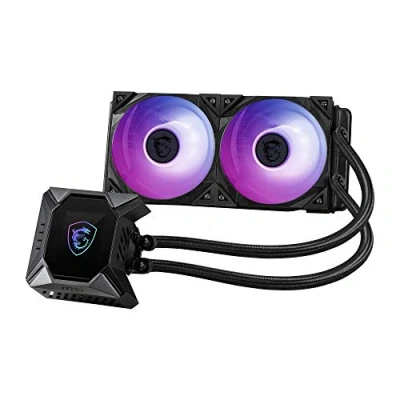 Afbeelding van MSI MPG CORELIQUID K240 Waterkoeling CPU, LCD pomp met ventilator 60 mm, 2 x 120 mm ARGB TORX Fan 4.0, verdampingsbeschermingsbuizen, compatibel GI Cooling, Mystic Light en AMD &amp; Intel sockets