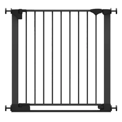 Afbeelding van Safetots SafeStep Traphekje, Zwart, 82cm 89cm, Extra Laag Doorloop, 67cm Brede Deuropening, Eén Stuk Traphekje voor Trappen, Gangpaden en Deuren, Baby Peuter