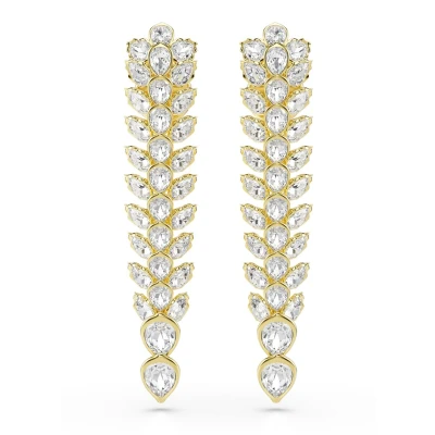 Afbeelding van Swarovski Dames Oorbellen Transparant &amp; goudkleurig