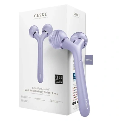 Afbeelding van GESKE SmartAppGuided™ Sonic Facial &amp; Body Roller 4 in 1 Dermaroller Apparaat voor gezicht en lichaam Dermarol Professionele gezichtsroller Verstevigt definieert