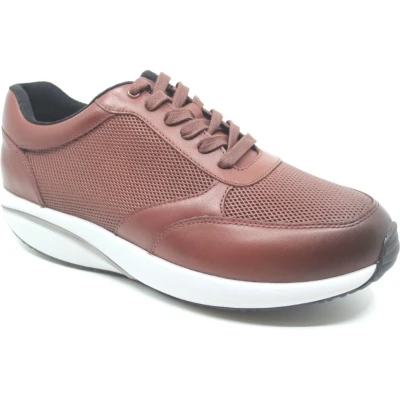 Afbeelding van MBT, NAFASI 5 M BROWN, 703153 22N, Cognacbruine heren veterschoenen wijdte G