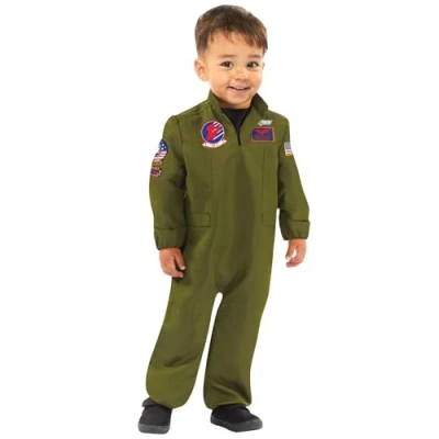 Afbeelding van Amscan Top Gun Maverick 9913301 Pilotenkostuum voor kinderen (6 12 maanden)