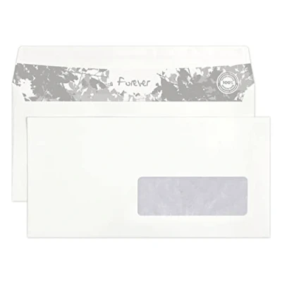 Image de Enveloppes 11x22cm Forever à Fenêtre 35x100mm 80g Blanc