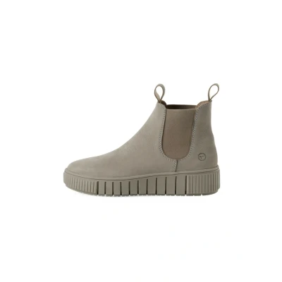 Afbeelding van Tamaris dames chelsea boot leren laarzen enkellaars vrouwen leer M25403 grijs