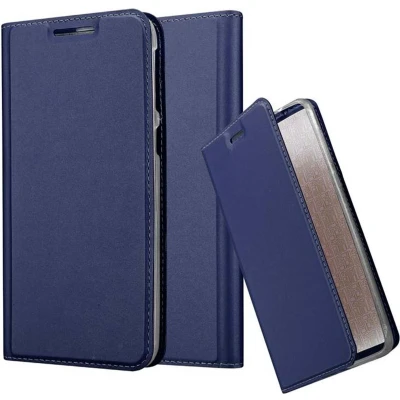 Afbeelding van Cadorabo Hoesje geschikt voor HTC Desire 820 in CLASSY DONKER BLAUW Beschermhoes met magnetische sluiting, standfunctie en kaartvakje Book Case Cover Etui