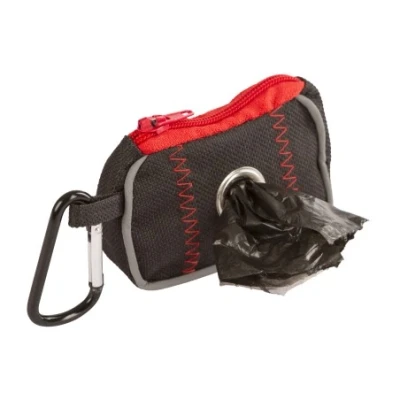 Afbeelding van Kerbl Tas voor Poepzakjes Zwart/Rood 8x5,5x4cm