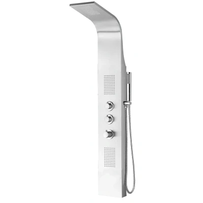 Afbeelding van Xellanz Erie thermostatische douchekolom 148x22 cm RVS