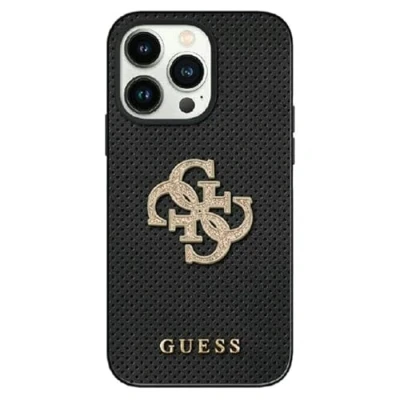 Afbeelding van Guess Perforated 4G Back Case Geschikt voor Apple iPhone 15 (6.1&quot;) Zwart