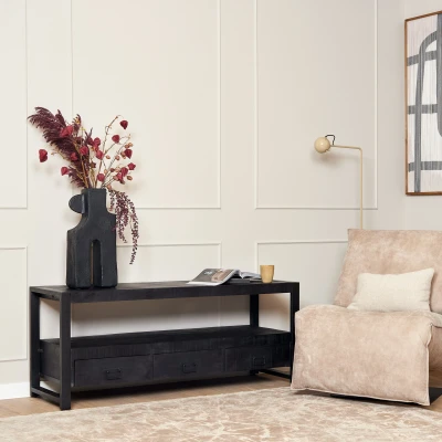 Afbeelding van StarFurn Tv Meubel Boaz Zwart 150cm