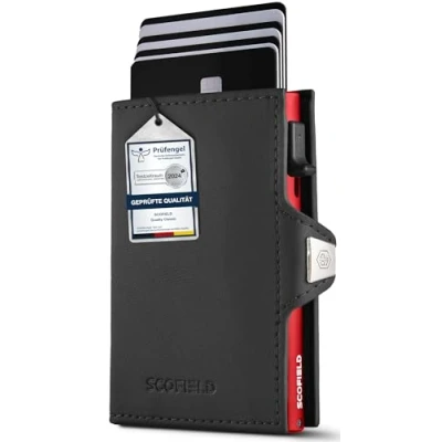Afbeelding van SF SCOFIELD Duality Classic Slim Wallet avec compartiment pour pièces de monnaie Étui cartes homme 9 à 10 Portefeuille protection RFID Wallets for Men