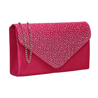 Afbeelding van SWANKYSWANS Abby envelop met strass steentjes voor dames, Roze
