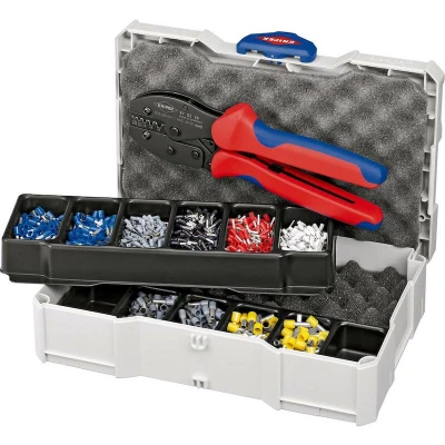 Afbeelding van Knipex 97 90 23 Krimptang adereindhulzen 0.25 tot 6 mm² Incl. assortiment in koffer