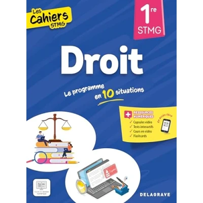 Afbeelding van CAHIERS STMG DROIT 1E POCHETTE ELEVE