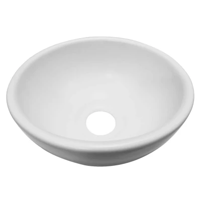 Afbeelding van Wiesbaden Consilio waskom rond 20 x 9 cm keramiek mat wit