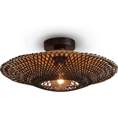 Afbeelding van GOOD&amp;MOJO Plafonniere Kalimantan Bamboe Zwart Ø44cm