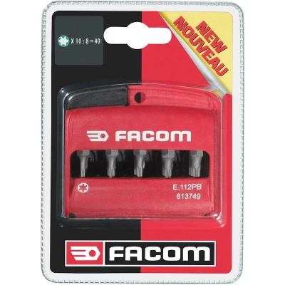 Image de FACOM E.112PB jeu combiné de 10 embouts Torx 1/4&quot; série 1 25mm + porte embout