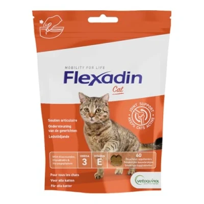 Afbeelding van Flexadin Cat Kauwbrokjes 60 stuks