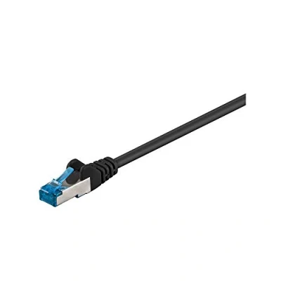 Afbeelding van Goobay 93746 CAT 6a linkerkabel, S/FTP (PiMF), zwart, 2 m lengte